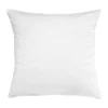 White pillow isolated, pillow on a white background, pillow staked against white background personalizowana poszewka na poduszkę