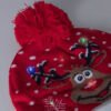 Świąteczna czapka zimowa LED, renifer